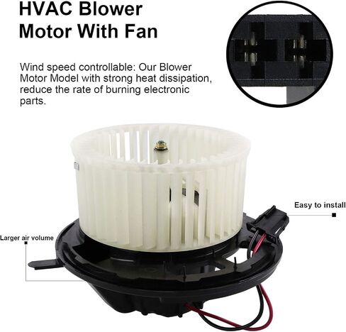 Youxmoto HVAC Blower Motor without Regulator Fits for BMW 128i, 135i 08-13, 06 for 325i, 325xi, 330i, 330xi, 330Ci, 325Ci, 07-13 for 328i, 335i, 07-08 for 328xi, 335xi, 07-08 for BMW 328xi in Saudi Arabia
