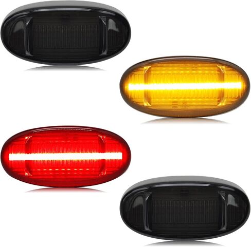 LED Dually Bed Fender Side Marker Lights Replacement for F250 F350 F450 F550 Super Duty 2011-2018, Smoke Lens in Saudi Arabia