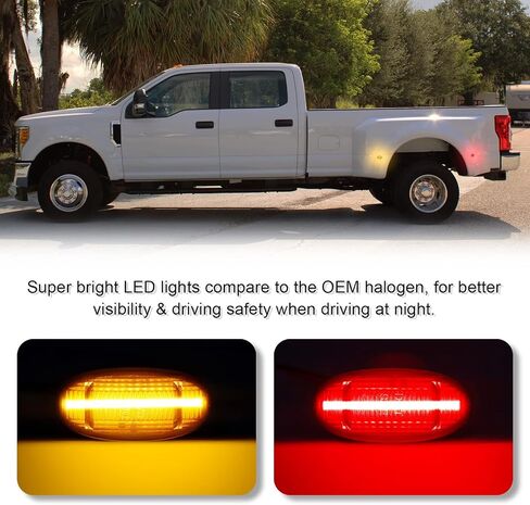 LED Dually Bed Fender Side Marker Lights Replacement for F250 F350 F450 F550 Super Duty 2011-2018, Smoke Lens in Saudi Arabia