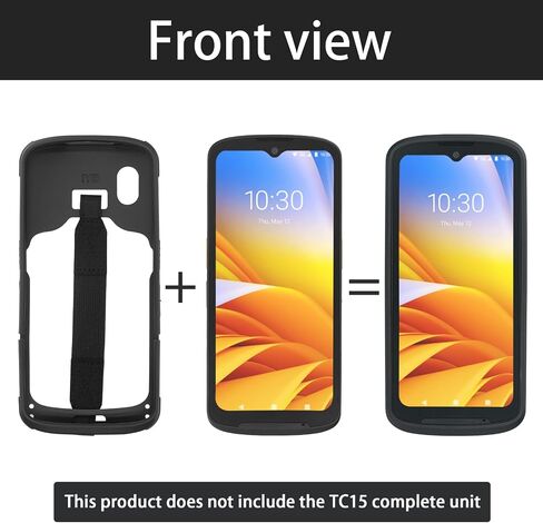 TC15 Protective Case with Handstrap for Zebra TC15 Barcode Scanner Handheld Mobile Computer, Rugged Bumper Cover in Saudi Arabia