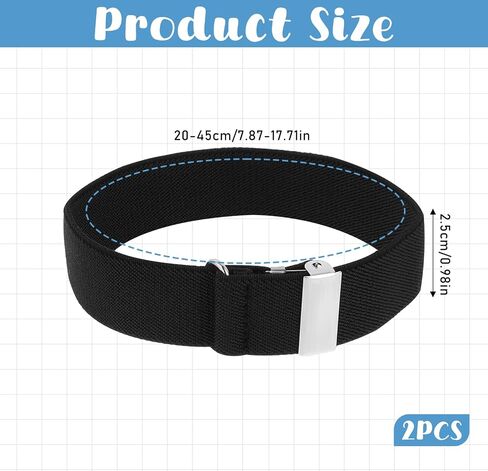 2Pcs Sleeve Garters for Men, Elastic Black Arm Band Sleeve Garters for Men Stretchy Adjustable Anti-Slip Armband for Women 1920s Accessories Shirt Garters for Men Father Husband in Saudi Arabia
