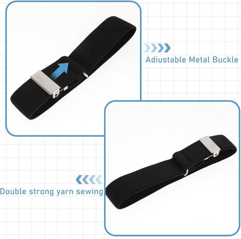 2Pcs Sleeve Garters for Men, Elastic Black Arm Band Sleeve Garters for Men Stretchy Adjustable Anti-Slip Armband for Women 1920s Accessories Shirt Garters for Men Father Husband in Saudi Arabia