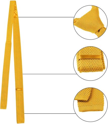 Allegra K Men's Self-Tied Solid Color Skinny Flat Tips Designed Knit Ties in Saudi Arabia