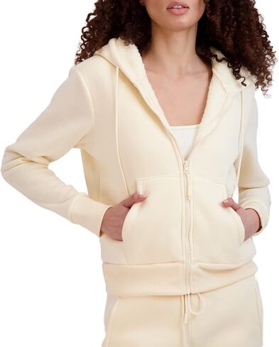 BEARPAW Women's Zip Up Sherpa Lined Hoodie with Pockets in Saudi Arabia