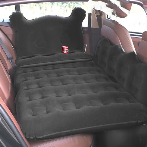 مرتبة هوائية Boiland SUV سميكة ومزدوجة الجوانب، مرتبة سفر متدفقة، مرتبة سيارة قابلة للنفخ مع مضخة هواء كهربائية ووسادتين، سرير نوم للسيارة للمنزل والخارج والسفر (رمادي) in Kuwait