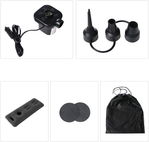 مرتبة هوائية Boiland SUV سميكة ومزدوجة الجوانب، مرتبة سفر متدفقة، مرتبة سيارة قابلة للنفخ مع مضخة هواء كهربائية ووسادتين، سرير نوم للسيارة للمنزل والخارج والسفر (رمادي) in Kuwait