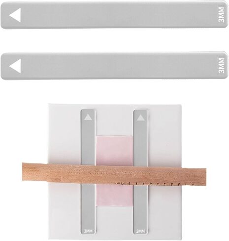 Pottery Rolling Mud Guide, 2 Pcs Acrylic Roller Depth Guides for Polymer Clay, Thick Mudboard Guide Strips Clay Tools for Manual Self Made Clay Pottery Fixing Clay Thicknesses (5 mm) in Kuwait