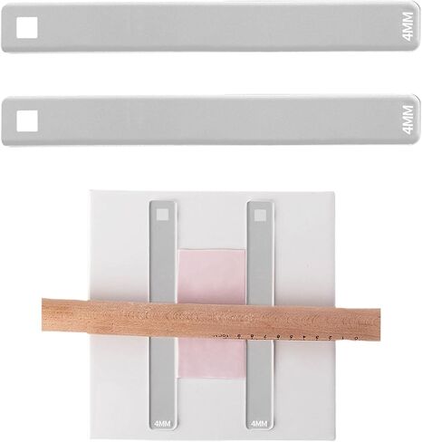 Pottery Rolling Mud Guide, 2 Pcs Acrylic Roller Depth Guides for Polymer Clay, Thick Mudboard Guide Strips Clay Tools for Manual Self Made Clay Pottery Fixing Clay Thicknesses (5 mm) in Kuwait