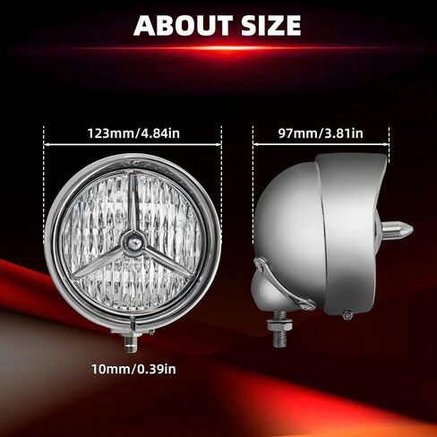 FATECIM 4.5" Motorcycle H3 LED Fog Lights Passing Lamps Driving Auxiliary Lights Spotlights + Housing Bucket with Tri Bar Visor for Harley Honda Kawasaki Suzuki Yamaha Cruiser Chopper Bobber Chrome in Kuwait