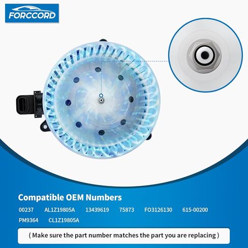 HVAC Fan Blower Motor Compatible with 2009-2017 Ford Expedition, 2009-2014 F-150, 2009-2017 Lincoln Navigator AC Heater Blower Motor Assembly Replace# CL1Z19805A AL1Z19805A in Saudi Arabia