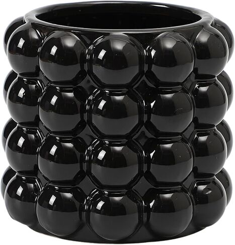 yanwe1 Bubble Vases, Black Ceramic Vases Set of 2, Boho Vases, Tall Vases, Vases, Decorative Vases, Vases Decor , Dining Table, Wedding, Fireplace Mantel, Office, Coffee Table, Black Large+Medium in Kuwait