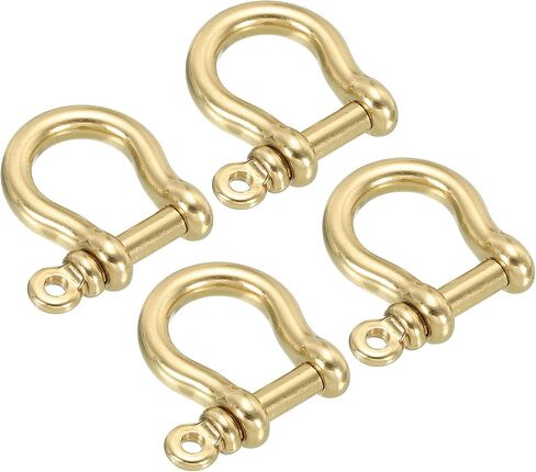 PATIKIL D-Ring Shackle, Brass Pin Shackle U Type Fob Key Hook Small Bow Shackles DIY Leather Replacement in Saudi Arabia
