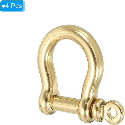 PATIKIL D-Ring Shackle, Brass Pin Shackle U Type Fob Key Hook Small Bow Shackles DIY Leather Replacement in Saudi Arabia