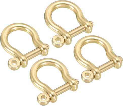 PATIKIL D-Ring Shackle, Brass Pin Shackle U Type Fob Key Hook Small Bow Shackles DIY Leather Replacement in Saudi Arabia