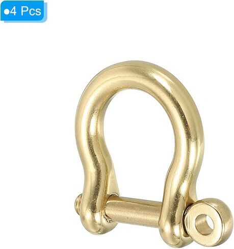 PATIKIL D-Ring Shackle, Brass Pin Shackle U Type Fob Key Hook Small Bow Shackles DIY Leather Replacement in Saudi Arabia