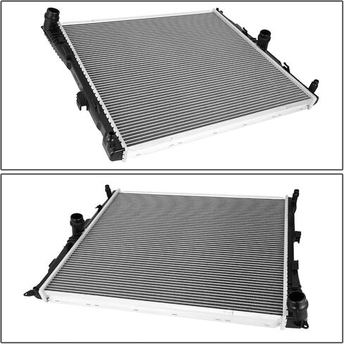 مشعاع تبريد من الألومنيوم طراز OE من DNA Motoring OEM-RA-1295 متوافق مع 91-98 BMW 318i / 91-97 318is / 95-99 318ti / 96-98 Z3، 17-1/4 × 17-1/4 × 1-1 /4، مدخل 1-5/8 بوصة، مخرج 1 بوصة in Saudi Arabia