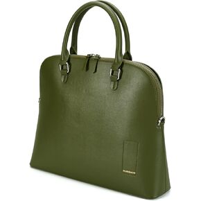 MOKOBARA Women's The Work Tote Vegan Leather Water Resistant (14" Laptop Compartment) Cross BodyMessenger Bag For Work - 10L
