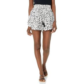 Angie Women's Short with Ruffle Hem and Smocking Around The Wasit