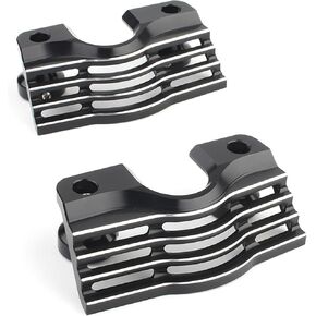 Harley Finned Slotted Ignition Plug Cover Spark Plug Head Bolt Cover for Touring Electra Glides Road Glides Road Kings 1999-2016 Street Glides Trikes 2009-2016 (Chrome)