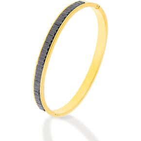 Gold Rhinestone Bangles Bracelets for Women, Chunky Crystal Stainless Steel Stackable Cuff Bracelet Prom Fashion Jewelry Gift