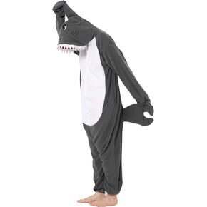 Unisex Adult Onesie Shark Onesies Animal Costume One Piece Pajamas Christmas Sleepwear Halloween Jumpsuit Women Men