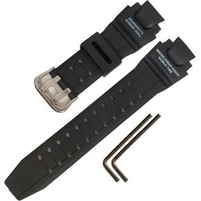 Resin Watch Band Replacement for Casio for G-Shock GA-1000 GA-1100 GW-A1000 GW-A1100 GW-4000 G-1400 Men' Sports Waterproof Black Bracelet
