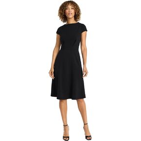 Maggy London Women's A-line Midi Cap Sleeves-Fitted Bodice-Flared Skirt-Versatile Cocktail Dress