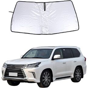 Car Windshield Sun Shade Compatible with Lexus LX 570 2016-2021 Car Foldable UV Ray Reflector Auto Front Window Glass Sun Shade, UV Rays Sun Visor Protector