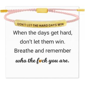Dont Let the Hard Days Win Bracelet for Women Engraved Bracelets for Women Stainless Steel Serenity Prayer Bracelet Inspirational Bracelet for Women Men Inspirational Jewelry Gifts