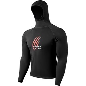 HUGE SPORTS Men's Long Sleeve Hoodie Shirts Thermal Athletic Hoodies for Winter Sports