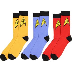 Bioworld Star Trek The Original Series Uniform Adult Crew Socks