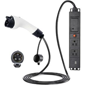 V2L Adapter Compatible with Ioniq 5, Ioniq 6 and Kia EV6,15A J1772 Plug, Vehicle to Load Electric Car Discharger Plug, Type 1 EV Charger with US Socket