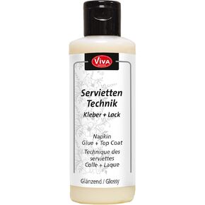 Viva Decor Decoupage Glue (Napkin, semigloss, 2,77oz) Decopage Glue and Sealer - Decopodge Glue - decoupage Glue Dishwasher Safe - Made in Germany
