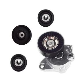 Drive Belt Tensioner and 2 Idler Pulleys Set Replacement for C300 C350 CL550 E350 ML350 2722021419 2722000270