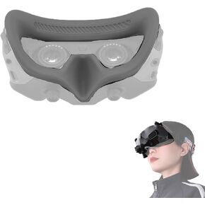 1pc Softer More Comforable Smoother Silicone Padding Protective Cover for RC DJI FPV Avata Goggles 2 Face Cushion Pad Black/Grey (Grey) in Kuwait