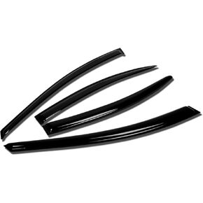 DNA MOTORING Set of 4 Tape-On Carbon Fiber Pattern Styling Window Visor Deflector Rain/Sun Guard Compatible with Dodge Caliber 2007-2012, WVS-T2-0094-CF