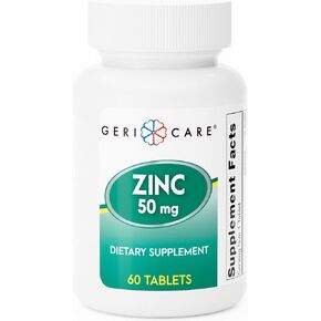 GeriCare Gericare Zinc Sulfate 50mg Dietary Supplement, 100 Count
