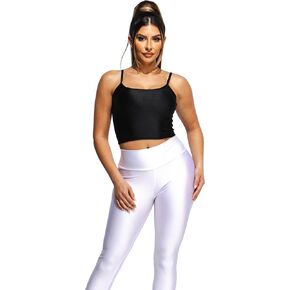 Shiny Crop Cami Top Metallic Sparkly Sleeveless Tank Top with Adjustable Spaghetti Straps Club Party Rave Dance