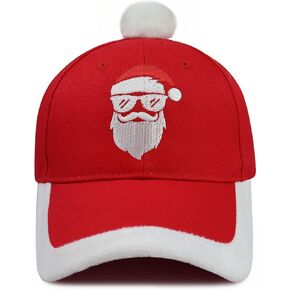 قبعات عيد الميلاد للرجال والنساء، قبعة بيسبول سانتا المطرزة المضحكة القابلة للتعديل in Kuwait