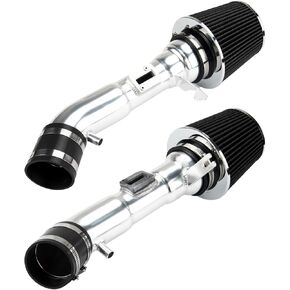 AUTOSITY Cold Air Intake Kit Compatible with 2009-2019 Nis-san 350Z 3.7L V6, 2008-2013 I-n-Fi-n-i-t-i G37 3.7L V6, Filters System Kits Aluminum Polished Black High Flow
