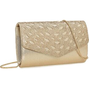 Rhinestones Embellished Evening Bag Dressy Formal Purse Wedding/Party/Prom Cocktail Clutch for Women