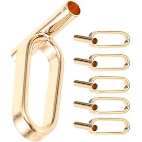 Holibanna Pin to Pendant Converter 6pcs Horizontal Brooch Converter for Changing Brooches and Pins to Pendants Scarf Hijab Stainless Steel Brooch Converter Golden