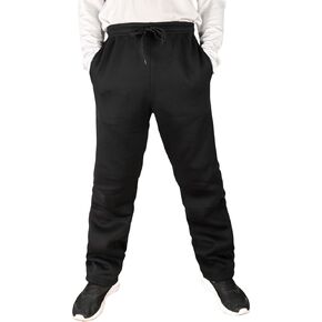 Midweight Fleece Sweatpants for Men with Pockets Active Gym Athletic Drawstring Baggy Loose Sweat Pants Open Bottom