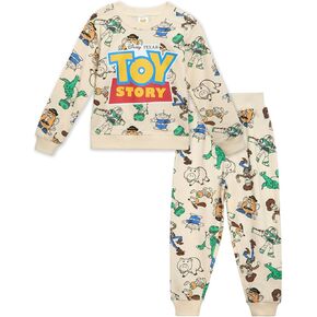 Disney Lion King Toy Story Cars French Terry Sweatshirt and Jogger Pants Outfit Set Toddler to Big Kid Sizes (2T - 10-12)