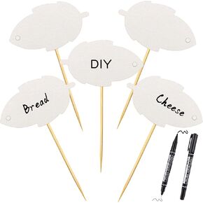 BLUE TOP 50 Bamboo picks 50 Kraft Heart Lable Valentine's Cupcake Picks Cocktail Picks Cheese Markers Buffet Labels for Charcuterie Board Food Tags Pen included,Olympic Games Celebration