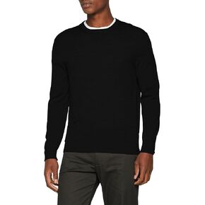 Armani Exchange Men's Merino Wool Pullover Sweater with Small Icon Logo