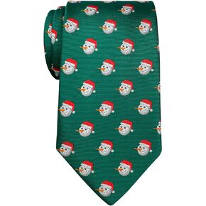 Retreez Christmas Happy Snowman Woven Microfiber Men's Tie