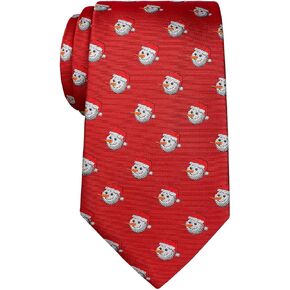 Retreez Christmas Happy Snowman Woven Microfiber Men's Tie