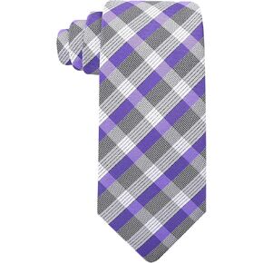 Scot Allan Plaid Purple Tie | Men's Lavender Neck Tie Gingham Stripe Lilac Ties | Corbatas Para Hombre Elegantes morado