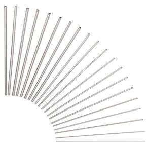 PH PandaHall 17pcs Stainless Steel Tube, 45# Steel Wire Winding Rods Round Metal Empty Rods Straight Tube Mandrels for DIY Craft Wind Chime Wire Wrapping, Soft Soldering, Electoforming Jewelry